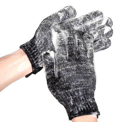 Charcoal Infused Exfoliating Gloves Pack of 3
