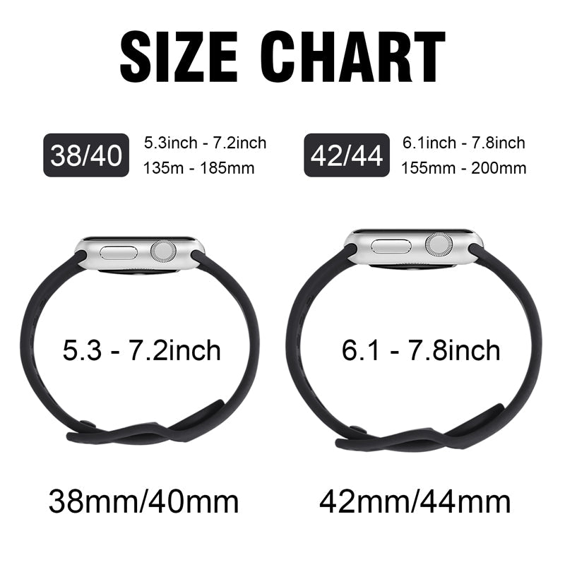 Square Silicone Buckle Apple Watch Strap