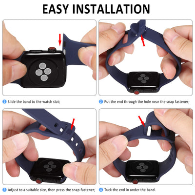 Square Silicone Buckle Apple Watch Strap