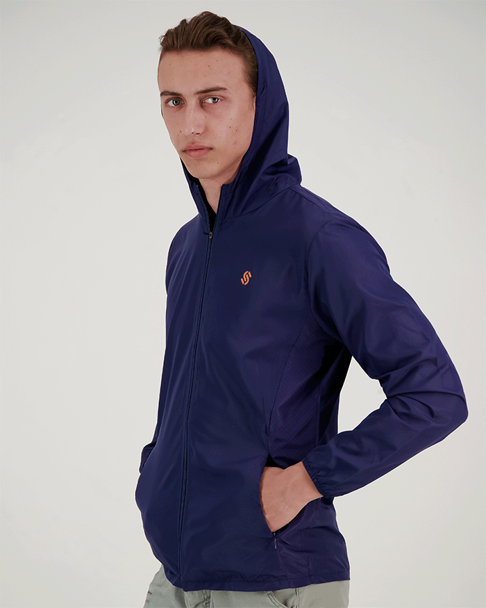 Active Windbreaker Jacket with Hood