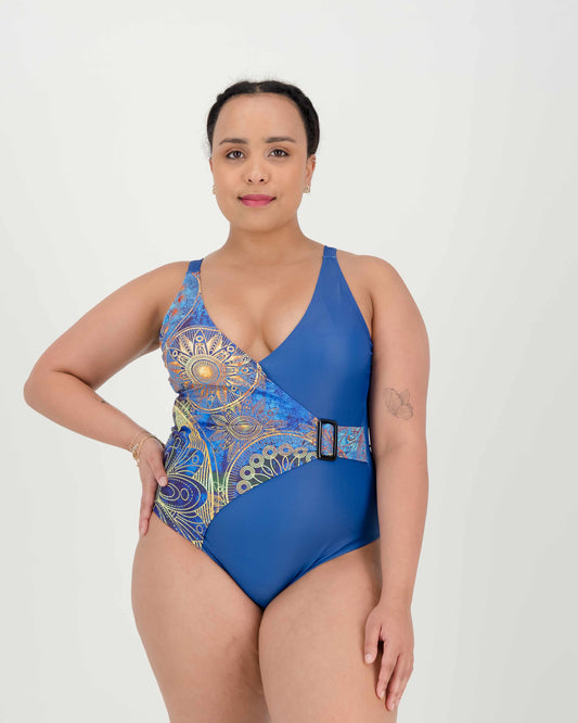Blue Bohemian Wrap Monokini