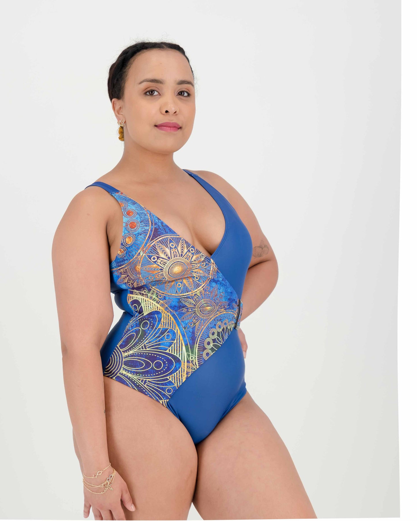 Blue Bohemian Wrap Monokini