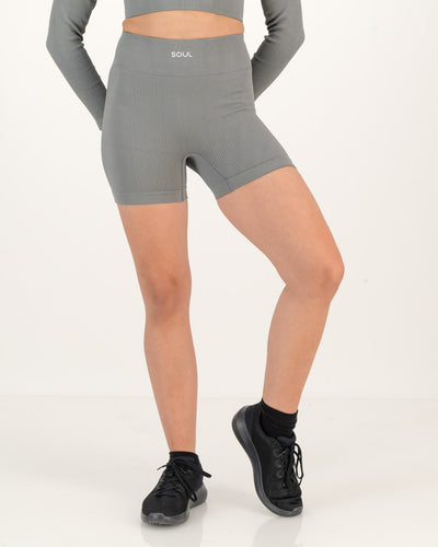 Prime State Ribbed Mini Shorts