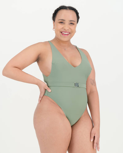 Buckle Up High Cut One-Piece Swimsuit