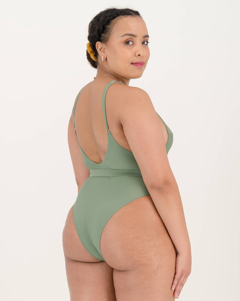 Buckle Up High Cut One-Piece Swimsuit